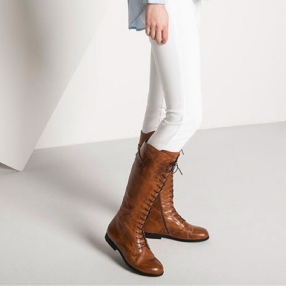 Birkenstock Longford Camel Brown Leather Knee-High Boots size 38 size 7 7.5 USA - Picture 9 of 10